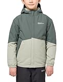 Jack Wolfskin Unisex Kinder Blocky Daunenjacke, Slate Green/Mint Leaf, 116 EU