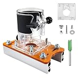 2-In-1 Oberfräse Grundplatte für Präzise Holzbearbeitung, Oberfräse Zubehör, Kantenfräse, Dominofräse, Multifunktionale Oberfräsenbasis für Holzschneider, für 64-65 mm Trimmer
