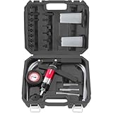 TECPO Unterdruck Vakuumpumpe Druckpumpen Satz Prüfgerät Vakuumtester KFZ Auto Bremsenentlüftungsgerät Set Druckprüfer Entlüftung Vakuum Handpumpe Kit