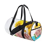 WowPrint Sporttasche mit niedlichem Schwein, wasserdicht, Handtasche, Yoga-Tasche, Schultertasche, Wochenendtasche, Reisetasche, Reisetasche, Duffel Bag für Erwachsene, Herren, Damen, Unisex