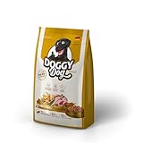 DOGGY Dog Geflügel Adult, 1 kg, Trockenfutter mit hohem Fleischanteil für ausgewachsene Hunde, getreidefreies Hundefutter mit Lachsöl, Made in Germany
