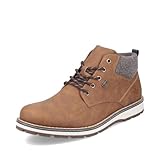 Rieker Herren Schnürstiefeletten 38419, Männer Stiefeletten, wasserabweisend, riekerTEX,uebergangsschuhe,uebergangsstiefel,braun (24),43 EU / 9 UK