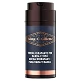 King C. Gillette Feuchtigkeitscreme für Herren und Bart, Pflege für Herren, mit Vitamin B, 1 Packung mit 100 ml, ideal für Herren-Bart-Set, Geschenkidee für Herren
