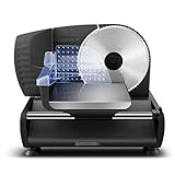 MLUENF Elektrischer Allesschneider, Multifunktions-Fleischschneider, halbautomatischer Fleischwolf für Lamm, Brötchen, Brot, Schinken, gefrorenes Fleisch, Fett, Kuh