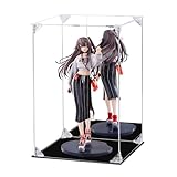 FHMIDIC Acryl Vitrine, transparente Actionfiguren Vitrine mit verspiegelter Rückseite, staubdichter Schaukasten, Alternative Glasvitrine für Sammlerstücke, Figuren, Modelle, Spielzeug (20x20x30cm)