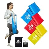 FitBeast Fitnessbänder 3er-Set, 2M mit 3 Gymnastikband, Stretching Band mit Tragetasche & Übungsanleitung, Pilates Band für Fitnessband, Pilates, Yoga, Krafttraining