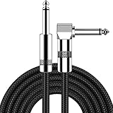 New bee Instrumentenkabel Elektrisches Instrumentenkabel Bass AMP-Kabel 1/4 für E-Gitarre, Bassgitarre, Keyboard, Elektrische Mandoline, Pro Audio (RIGHT, 3m/10ft)