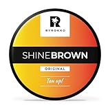 BYROKKO Shine Brown Bräunungsbeschleuniger Sonnencreme (210 ml), Bräunungscreme Wirksam in Solarium und im Freien, Erzielen Sie eine natürliche Bräune mit natürlichen Inhaltsstoffen