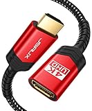 JSAUX HDMI Verlängerungskabel 1M 4K@60Hz 2K@144Hz HDMI 2.0 Verlängerung Stecker auf Buchse Highspeed Ethernet 18Gbps UHD ARC HDR HDCP 2.2 kompatibel mit TV Stick, HDTV, PS5, PS4