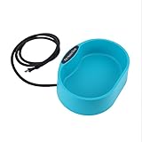 Beheizbarer Wassernapf für Haustiere​, 3.7L Anti-Biss Kabel, Automatische Thermostat Heizschale für Hunde Katzen Kaninchen Hühner im Winter, Frostschutz Trinknapf für Innen und Außen