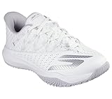 Skechers Damen Viper Court Rally Pickleball Sneaker, Weiss/opulenter Garten, 39.5 EU