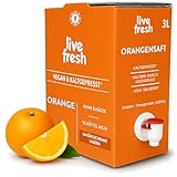 Orangensaft Kaltgepresst¹ - 3 Liter | 100% Orangen Direktsaft ohne Zusätze | In Deutschland hergestellt | Durch Hochdruck haltbar gemacht | Kühl geliefert