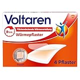 Voltaren Wärmepflaster ohne Arzneimittelwirkstoff für langanhaltende Schmerzlinderung bei Rückenschmerzen, Nackenschmerzen und Schulterschmerzen, 4 Pflaster