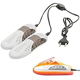 DAWRIS Schuhtrockner Elektrisch, Schuhwärmer, Stiefeltrockner, Mini Skischuhtrockner, Deodorant Entfeuchtung, Schuhtrockner für Wanderschuhe oder auch Skischuhe, Skischuhe, Laufschuhe, Weiß
