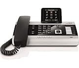 Gigaset DX800A Schnurgebundenes All-In-One DECT-Telefon mit großem Farbdisplay, ISDN-Anschluss für 6 Geräte, VoIP-Funktion, Bluetooth, 1000 Kontakte, brillante Audioqualität, titanium