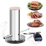 Rauchgenerator Edelstahl, Kaltrauchgenerator aus Edelstahl Rauchgenerator für Räucherofen Elektrisch mit Pumpe & Deckel, Wiederverwendbar Kaltrauchgenerator zum Kalträuchern von Fisch Fleisch Käse BBQ