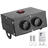 Heizung 12V 600W,Tragbare Autoheizung Heizluefter Wärmer Defroster,2 Loch 5 Sekunden Schnellheizung Windschutzscheibe Frost Entfernen,Stumm Fan Winter-Auto-Heizung-Kit