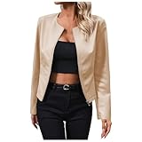 Jacke Damen Langarm Lederjacke, Modern Wasserdicht Kunstlederjacke Gothic Winddicht Jacket Atmungsaktiv Elegant Leather Blouson Jacken Lederblazer Steampunk Oberteil Vintage Motorradjacke