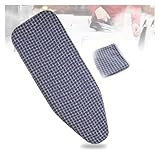 BMPAALN Bügelbrettbezug, 2-lagiger Bügelbrettbezug und Pad, Bügelbrett-Ersatzbezug, 88,9 x 38,1 cm, 101,6 x 35,6 cm, Standardgröße, Blau, 100 x 34 cm