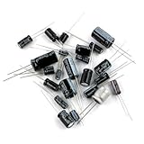 BCOMFY 100 Stück Neu 10/16/25/35/50/63/100 V 0,1/0,22/0,47/1/2,2/3,3/4,7/10/22/33/47/100/470 UF Aluminium-Elektrolytkondensator DIP-2(16V 100UF 5x7)