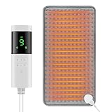 Hogvinnatil Großes Heizkissen - Tragbares Nackenwärmer, 9 Temperaturstufen, wiederverwendbar, für Muskelschmerzen im Nacken, Rücken, Bauch