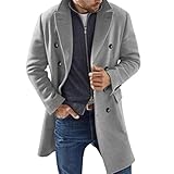 ZOIKOM Langarm Jacke Herren Slim Fit Stehkragen Mode Übergangsjacke Herren Casual Einfachheit All-Match Sport Jacke Herren Jugend Klassisch Trend Einfarbig Jacke Herren D-Light Grey L