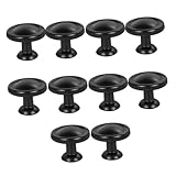 SHINEOFI 10Stücke Schrankknöpfe Schwarz Runde Möbelgriffe Für Küchenschränke Und Kleiderschränke Schwarz Und Schranktüren
