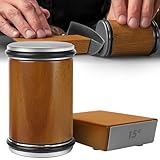 JOLIGAEA Rollender Messerschärfer, Rolling Knife Sharpener, Tumbler Rollmesserschärfer, Rollmesserschärfsystem für Küchenmesser, Bietet zwei Schleifwinkel von 15° und 20°