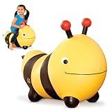B. toys Hüpftier Biene mit Handpumpe – 49cm Aufblasbarer Gelber Hüpfball in Tierform für Kinder ab 18 Monaten, Spielset, (3 Teile)