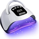 320W UV LED Nagellampe LED Nageltrockner für Gelnägel mit 72pcs Lampenperlen, Touchscreen 4 Timer und Automatischem Sensor Ideal für Heimsalon, Nagellack Trocknergerät für Salon und Zuhause
