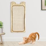 Litail Wandmontierter Katzenkratzer, Katzenwand Kratzbaum, Sisal Katze Wand Kratzbaum mit Katzenball Spielzeug, Holz Katzenkratzbrett für Innen, Katzenwand Möbel Kratzer, Katze Wand Kratzbaum