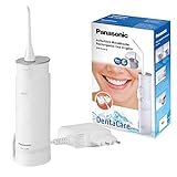 Panasonic EW-DJ40 mobile Munddusche (elektrisch, Reisemunddusche, Zahnreiniger, integrierter Wassertank, Munddusche Akku, 2 Intensitätsstufen) weiß | 1er Pack