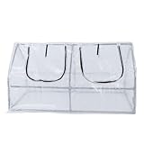 BONKZEBU Gartengewächshaus, Wetterfest, Tragbar, Starker Stahlrahmen für Gartenarbeit Im Innen- und Außenbereich, Geeignet für Alle Gärtner, Stahlrohr und PE-Folie (120*60*60cm)