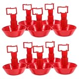 NULYLU 10 Stück Hühnertränke, Ententränke, Hühnerfutterbecher, Hühnerwasserbecher, Kükentränke, Automatische Vogeltränke, Wasserspender Für Hühner, Geflügeltränken, Wachtelfutterspender