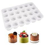 Xyvor Silikonform Zylinder Schokoladenformen Zylinderform Silikon 24 Cavity 3cm, Zylinder-Silikonform, Silikonformen Rund, für Muffins, Schokolade, Mousse, Fondant, Käsekuchen, Cupcake