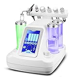 6 in 1 Professionelle Hydrodermabrasion,Wasser Sauerstoff Hydrafacial Maschine,Hydra Beauty Facial Care Machine,Hydro Dermabrasion Jet Peel kleine Blase Gerät,Mitesser Entferner Aufhellung Verjüngung