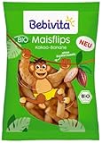 Bebivita BIO Maisflips Kakao-Banane (7 x 30g), ohne Zuckerzusatz, glutenfrei, ideal für zwischendurch & unterwegs