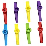 QUMIIRITY 8 Stück Kazoo Musical für Kleinkinder musikinstrumente music instruments musiklehre kindercroks Musikspielzeug für querflöten + einfaches Kasoo Kinderinstrument Plastik