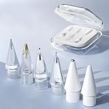 Ersatzspitzen für Apple Pencil/2nd Gen/1st Gen/USB C/Pencil Pro, keine Abnutzung, feine Spitze, präzise Kontrolle, Metallnadelstiftspitzen mit Hülle, für iPad-Stiftspitzen-Sets
