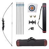 Fiita Recurve Bogen und Pfeil Set für Erwachsene Jugend Anfänger Bogenschießen Pfeil und Bogen 20lb 30lb 40lb mit Bogenschießen Zubehör Erwachsene Anfänger Schießübungen