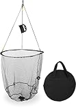 Storfisk fishing & more Faltbarer Spundwandkescher gummiert (Durchmesser: 65 cm) mit 11 m Zugseil