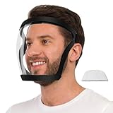 gifyym Gesichtsschutzschild - Schützender Gesichtsschutz | Transparenter Gesichtsschutz Für Erwachsene | Wiederverwendbare Schutzhaube Mit Silikon-Dichtung Für Männer & Frauen