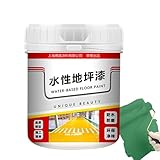 Bodenfarbe auf Wasserbasis, wasserfeste Betonbodenfarbe, 500 g, schnell trocknende Deckfarbe auf Wasserbasis, rutschfeste Garagenbodenbeschichtung, Innen- und Außenfarbe für Haus, Einkaufszentren und