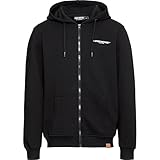 Spirit Motors Shotgun Miles Hoodie – Baumwolle – Mit Kapuze & Reißverschluss schwarz L