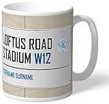 Tasse mit Aufschrift 'Queens Park Rangers FC Loftus Road Stadion', personalisierbar