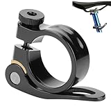 Fahrrad Sattelkloben, Fahrrad Sattelklemme mit Schnellspanner Aluminium Legierung Sattelklemme, Schnellspanner Sattelstütze Sattelstützenklemme für MTB und Rennrad, Schwarz, 34,9mm