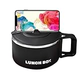 Ramens-Schüssel Für Die Mikrowelle – 1200 Ml Edelstahl-Ramens-Kocher, Suppenbecher-Lunchbox Mit Hoher Kapazität, Tragbares, Hitzebeständiges Design | Schüssel Im Japanischen Stil Für Studentenwohnheim