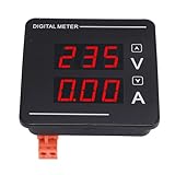 Pongnas 2 in 1 Digitalanzeige Voltmeter Amperemeter AC50 500V 0 120A LED -LED -Backbeleuchtungsscreen -Wechselstrom -Spannungsstrommessgerät mit 0,56 Zoll Roter LED für die Eingebettete