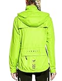 FitsT4 Sports Damen Fahrradjacke Radfahren Laufen Jacken Leichtgewicht Wasserabweisend Windbreaker Wanderjacke Reflektierend Trekking Regenjacke mit Kapuze,Fluorescent Gelb,XL
