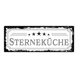 Sterneküche Metallschild L in 10,5x28cm für die Küche